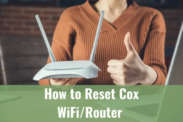 Woman holding a router