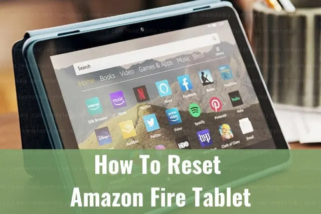 Black tablet on the table