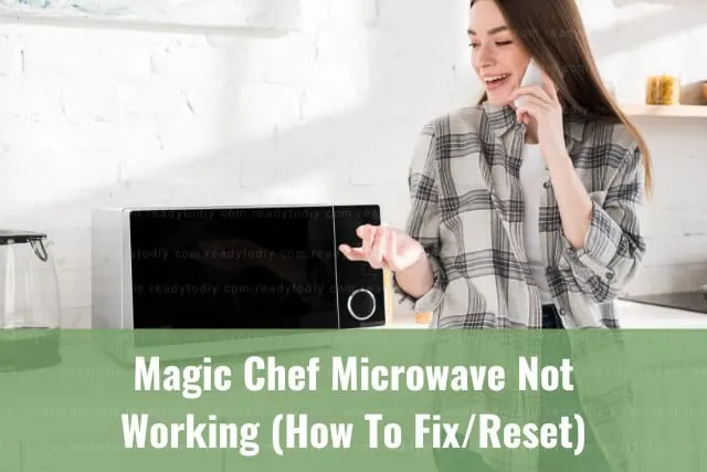 Modern microwave in the kitchen