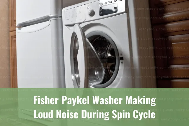 Washing machine with clothes inside