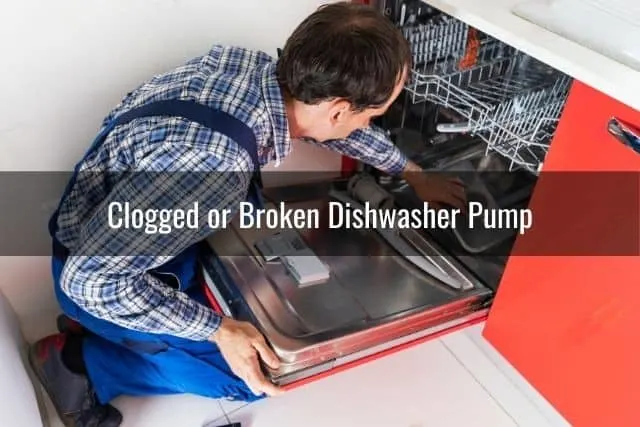Clogged or Broken Dishwasher Pump 