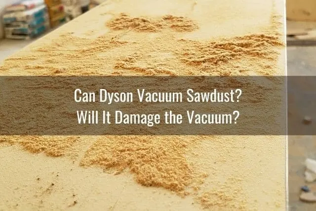 Sawdust on a wooden work table