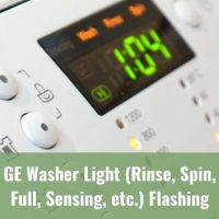 Washing machine control lights