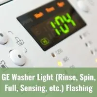 Washing machine control lights