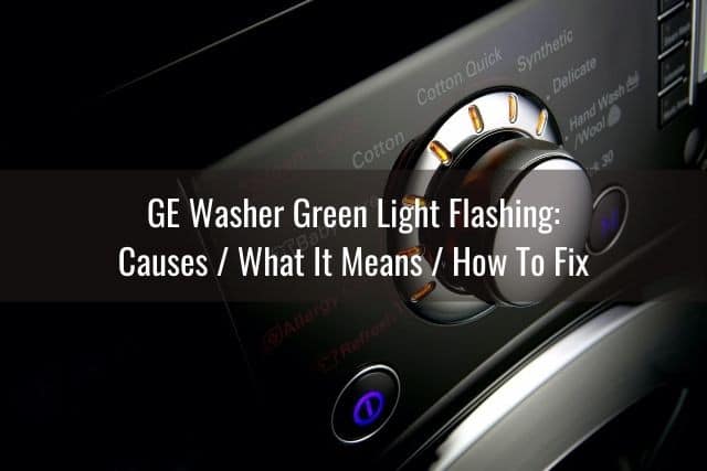 Washing machine knob with settings light on