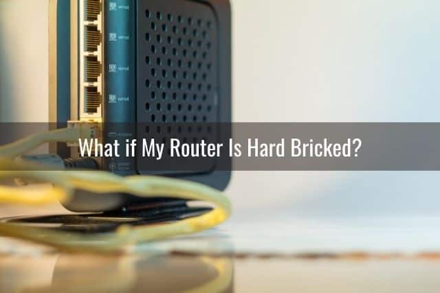 The back ports of a router