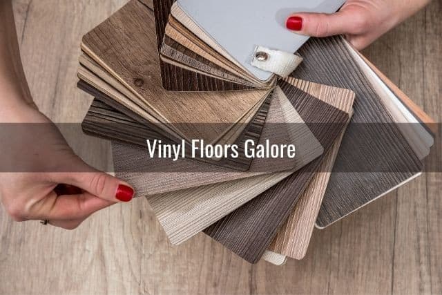 Sample selection of different vinyl planks