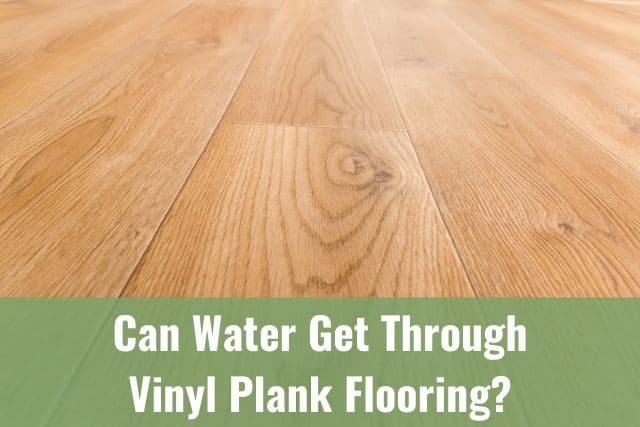 Vinyl flooring with wooden planks pattern imitation, low point view