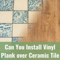 Vinyl floor and ceramic tile