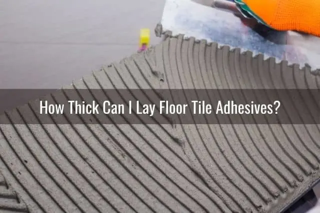 Floor adhesive with trowel