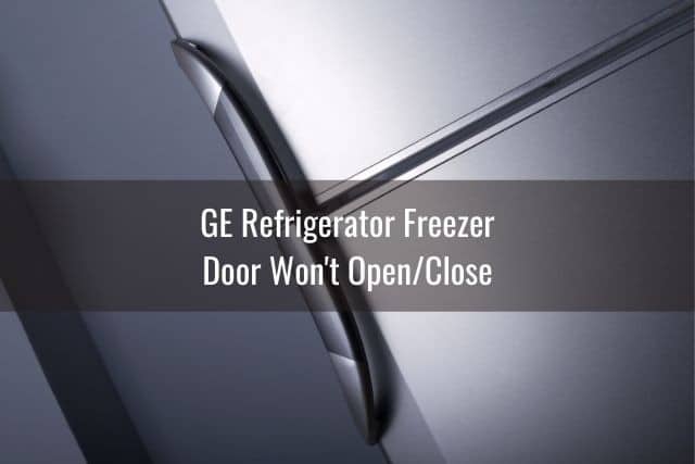 Silver refrigerator door handles
