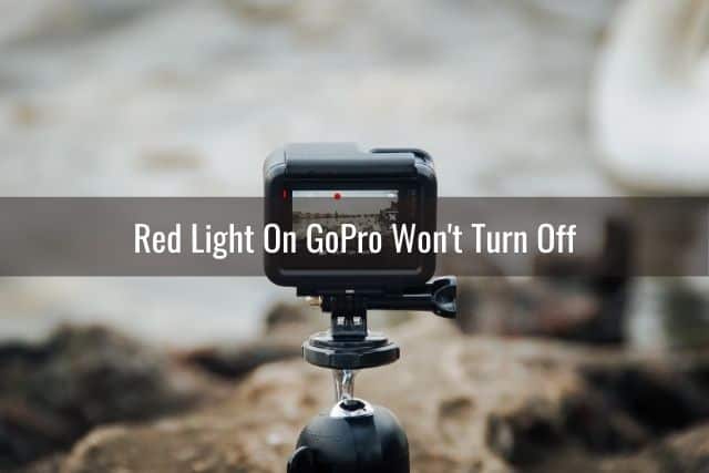 GoPro camera on a tripod mount