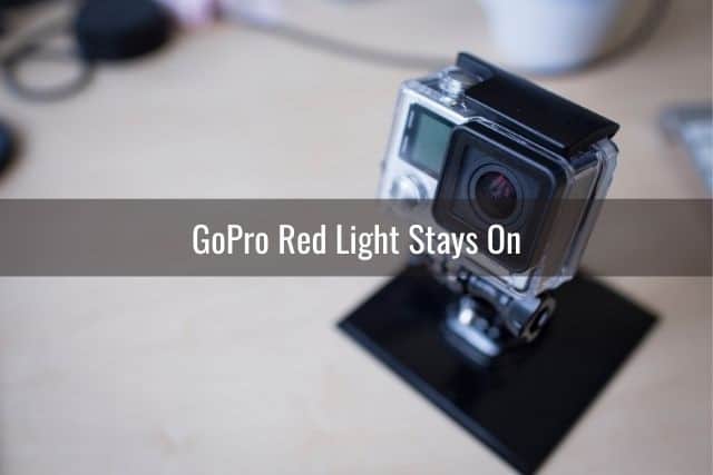 GoPro camera sitting on a desk