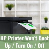 Black printer with color charts paper printout