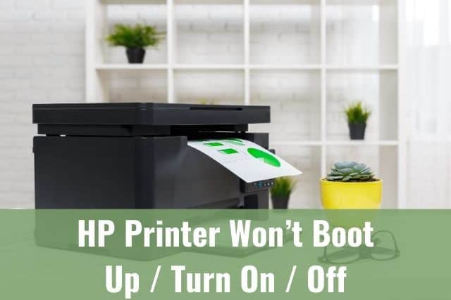 Black printer with color charts paper printout
