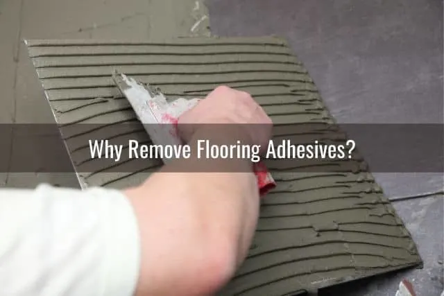 Tile floor adhesive