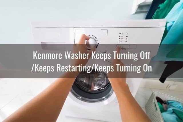 Hand adjusting knob on a front load washing machine