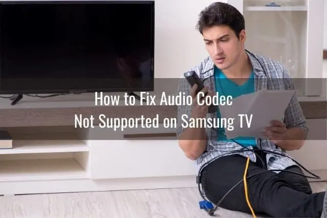 Man confused setting up TV