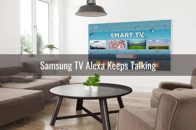 Smart TV mounted on wall