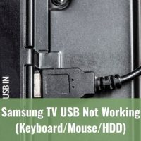TV ports with USB cable