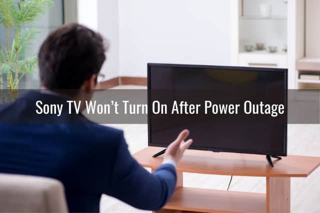 Male yelling at TV that won't turn on