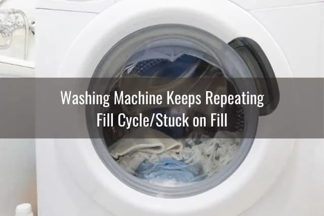 Washing machine going through a wash cycle