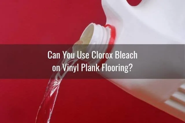 Bleach being poured out of container