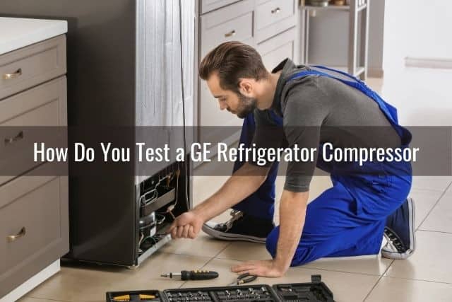 Repairman troubleshooting refrigerator problems