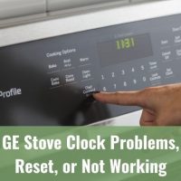 Finger adjusting stove clock and settings
