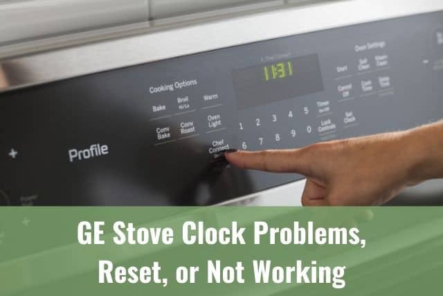 Finger adjusting stove clock and settings
