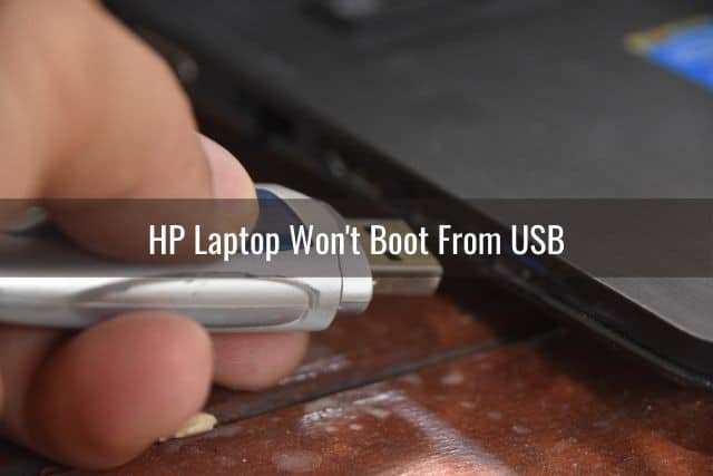 USB flash drive inserted into laptop USB port
