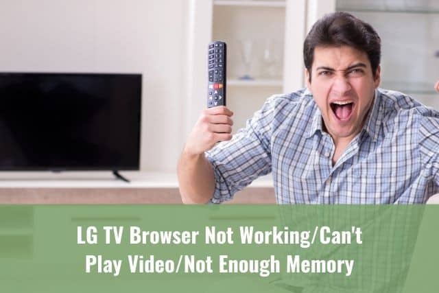 Angry man with TV remote
