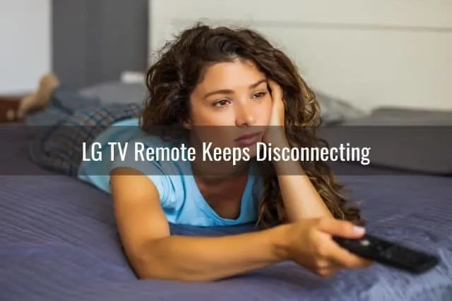 Bored female flipping through TV channels with remote