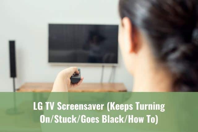 Woman pointing remote at TV
