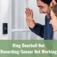 People waving at a security video camera doorbell