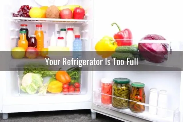 Refrigerator full of foods