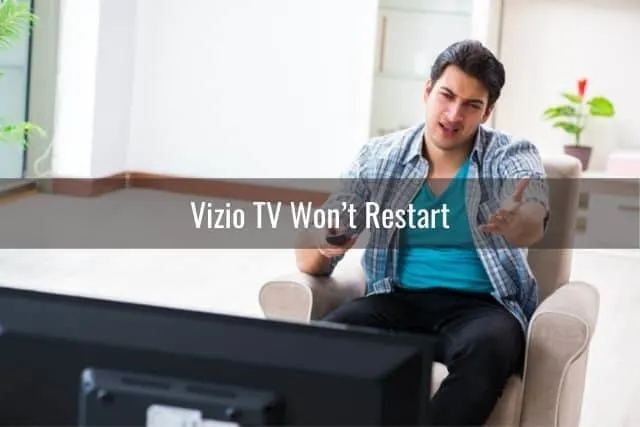 Frustrated male confused why TV is not working