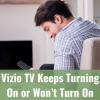 Frustrated male trying to get TV remote to work