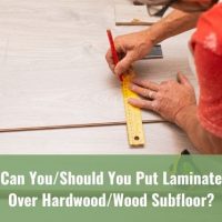 Male measure cut for laminate plank