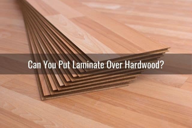 Laminate floor planks stacked on top of each other