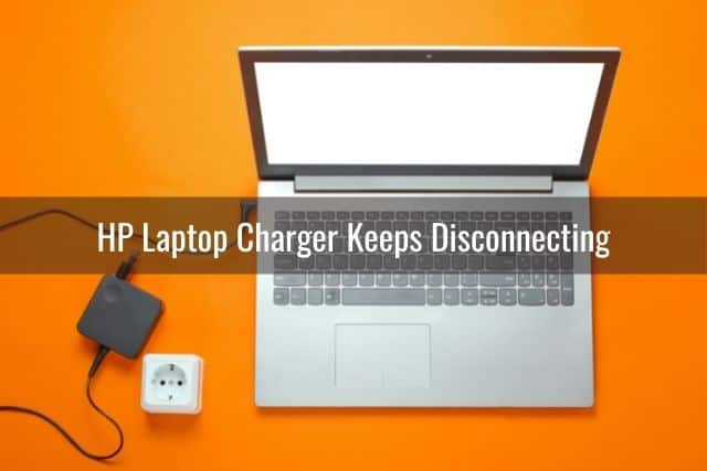 Laptop with power adapter on the side
