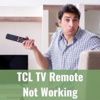 Confused male not knowing why TV is not working