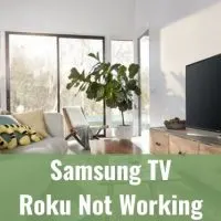 Modern living room with large TV
