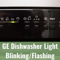 Dishwasher control lights on