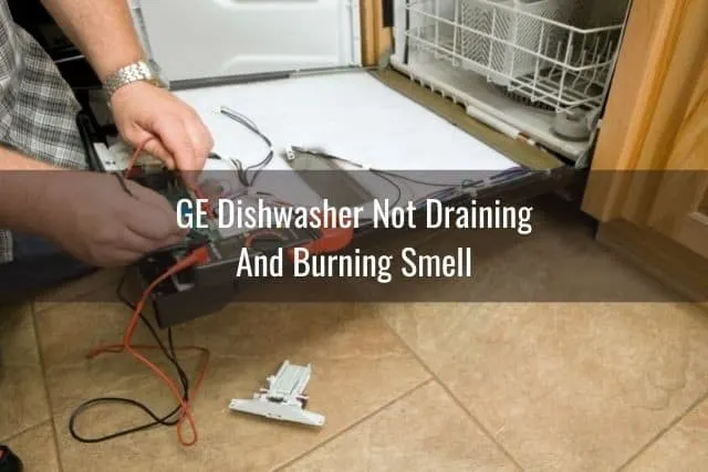 Male fixing dishwasher door