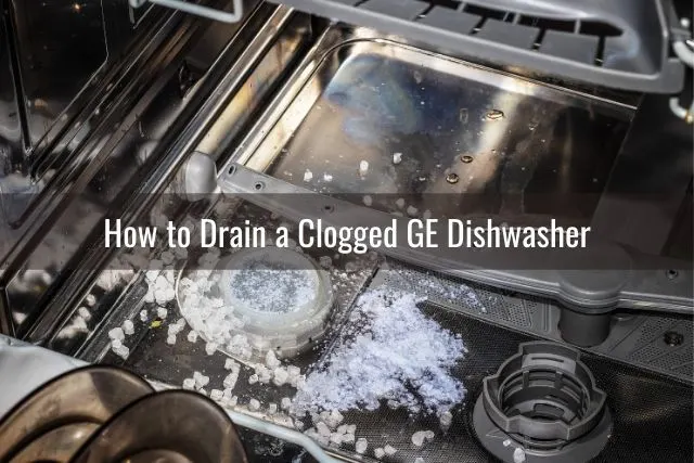 Clogged dishwasher residue