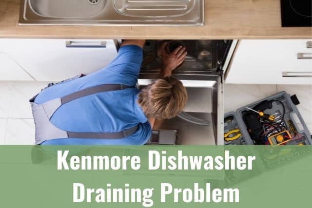 Top view of dishwasher repairman