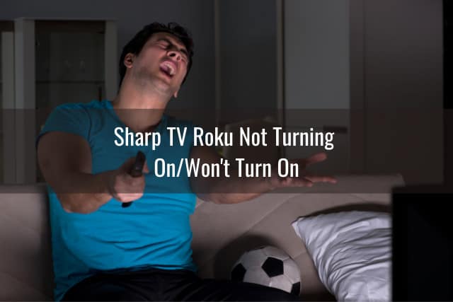 Man frustated while watching Tv at night