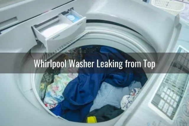 Top load washing machine full of water