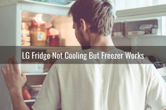 Male looking inside fridge